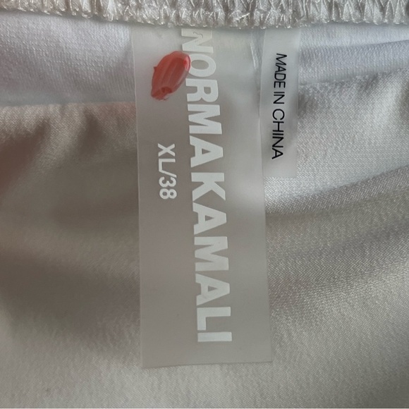 🆕 Norma Kamali Women’s White Ruched Side Drape Skirt - New Without Tags, Size XL - Picture 7 of 11